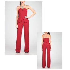 Carla by Rozarancio Bordeaux Strapless Jumpsuit